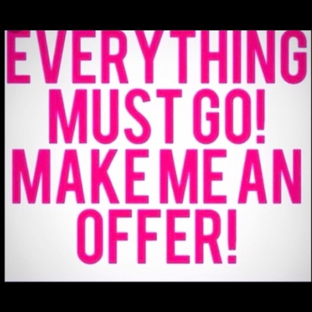 ALL CLOSET MARKED DOWN! Make an offer!